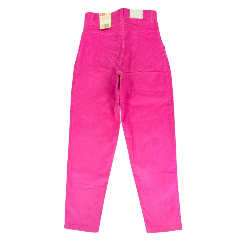 Levi's Vintage 80s Pants Girls 12 Hot Pink Corduroy Deadstock NEW Made in USA